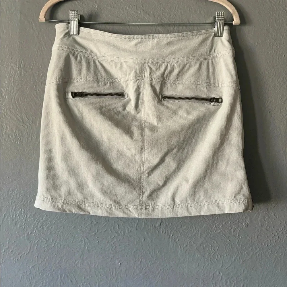 Athleta Side Zip Tie Waist Skort Gray Size 2